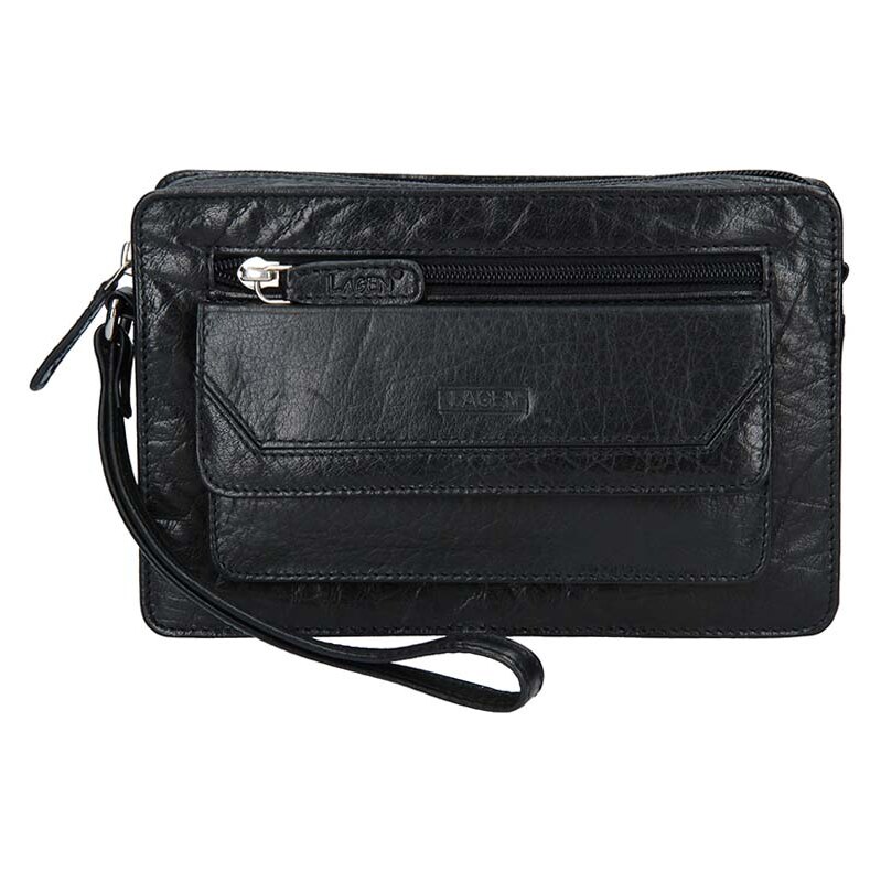 Lagen Pánska kožená etue (dokladovka) LM-2022 čierna 68264238