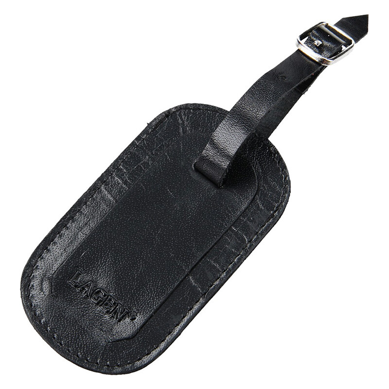 Lagen Kožená visačka na kufor 290010 čierna 48680261