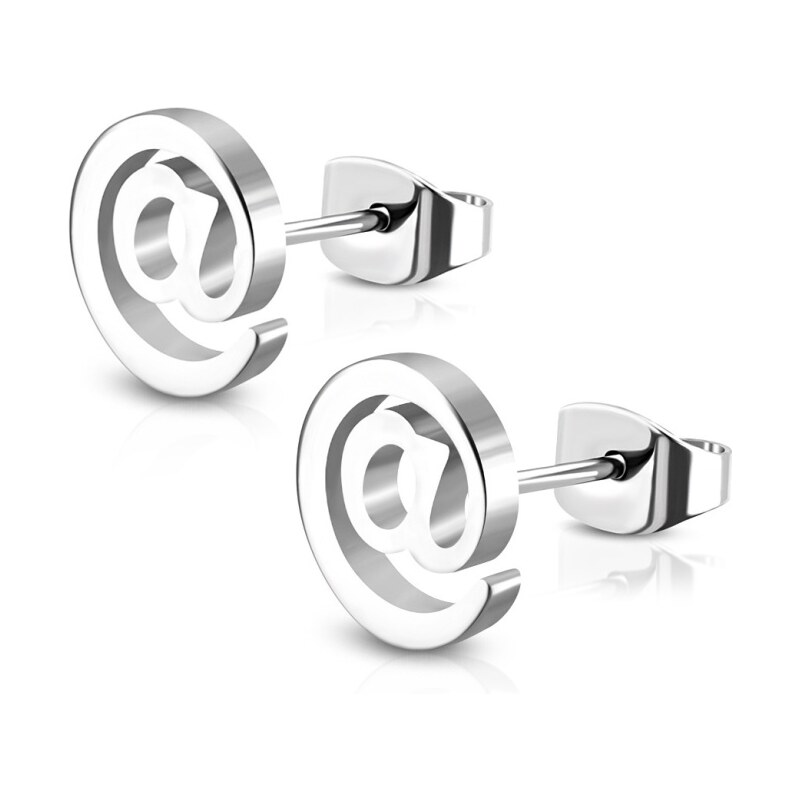 CITY STORM Náušnice z chirurgickej ocele v tvare zavináč - strieborné 66853776