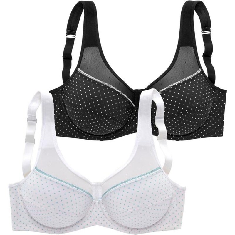 PETITE FLEUR Podprsenka čierna / biela 54220769