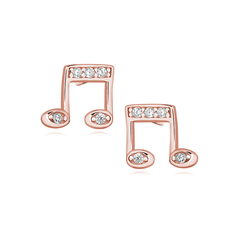 Olivie Strieborné náušnice NOTY ROSE 5058 23361088