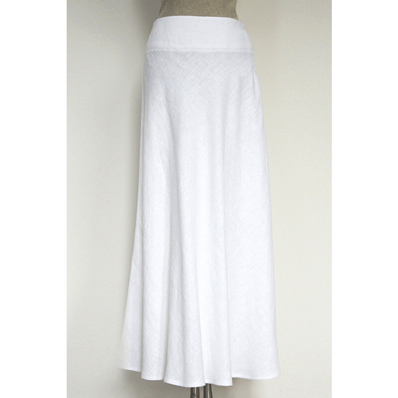 Glara Lanová dámska dlhá sukňa 23361714