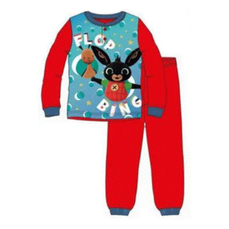 Sun City Chlapčenské bavlnené pyžamo zajačik Bing - červené