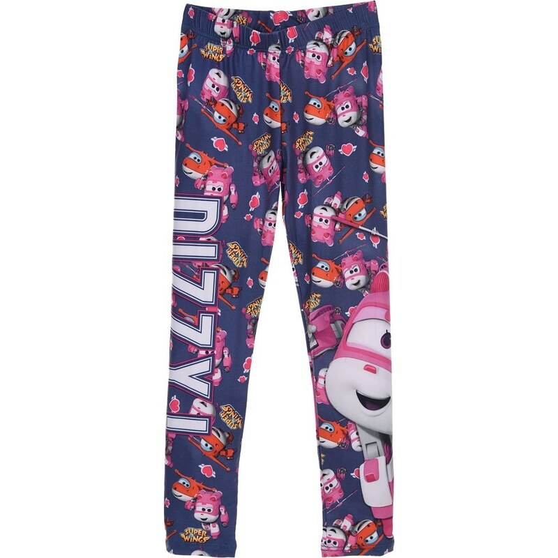 BASIC Super Wings Jett and Dizzy tmavofialové vzorované legíny 23074532