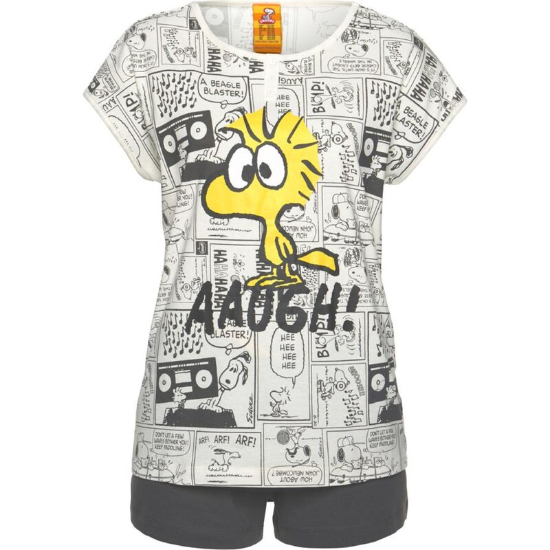 PEANUTS Kraťasy žltá / sivá / biela 62114952