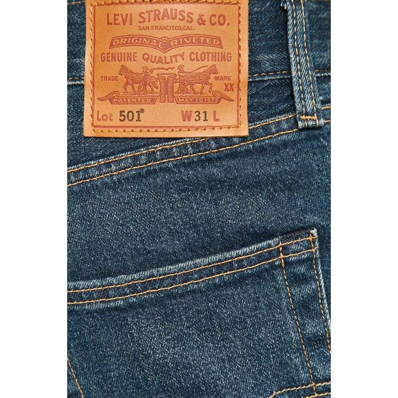 Rifľové krátke nohavice Levi's 36512.0139-MedIndigoF, pánske, tmavomodrá farba