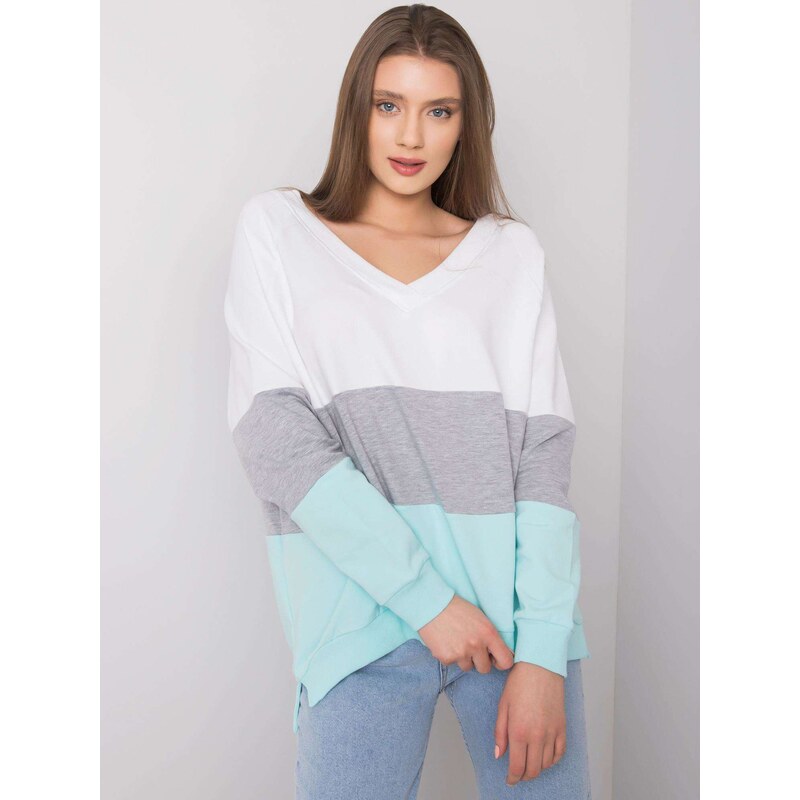 RUE PARIS Sweatshirt-RV-BL-5972.07-white-gray 64791635