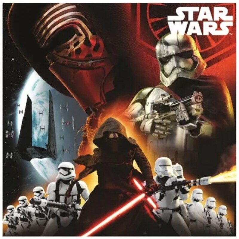 COTTONLAND Obojstranná obliečka na vankúš Star Wars - Hviezdne vojny - motív The Force Awakens - 40 x 40 cm