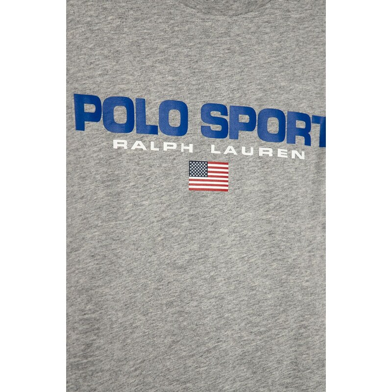 Detské tričko Polo Ralph Lauren šedá farba