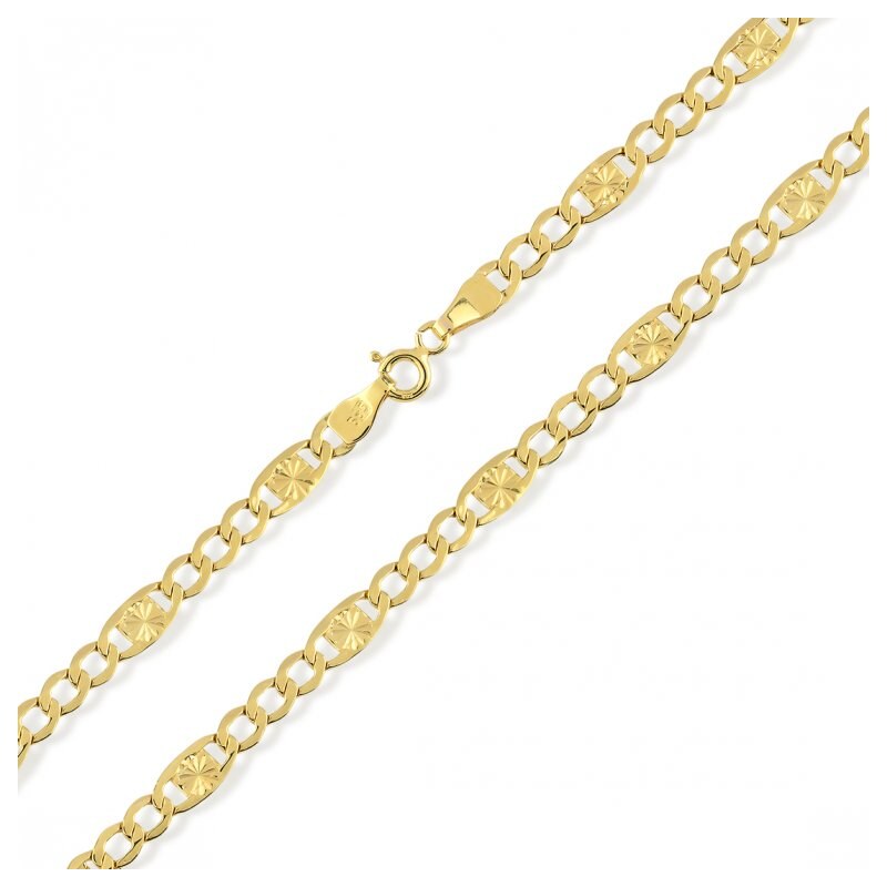 Lillian Vassago Zlatá retiazka Figaro s gravírom LLV31-GCH044 22686599