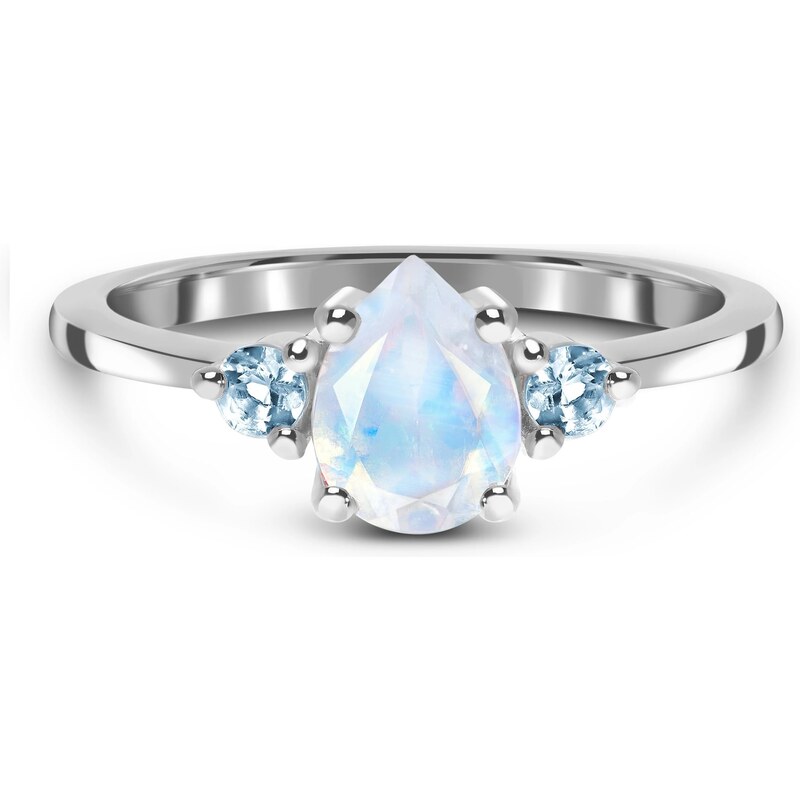 Royal Exklusive Emporial stříbrný prsten GU-DR9238R-SILVER-MOONSTONE 48134088