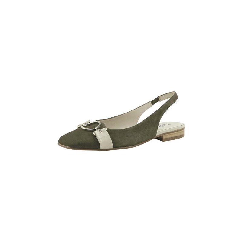 E-shop Sling baleríny Heine, khaki-piesková