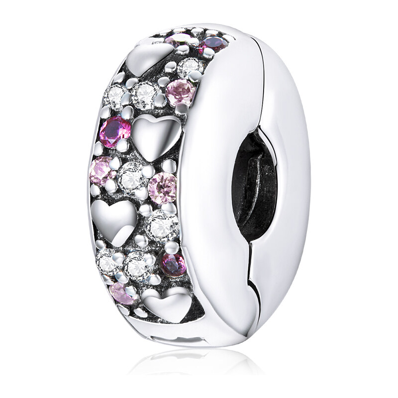 Emporial strieborný prívesok Spacer Žiarivá láska 41570793