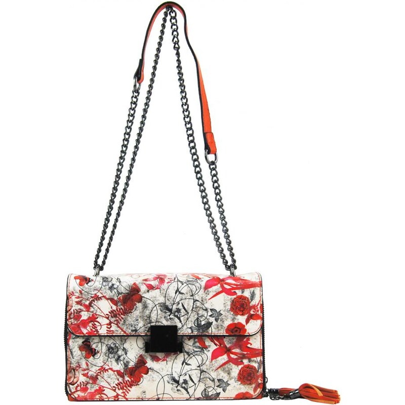 SARA MODA Crossbody dámska kabelka na retiazke s potlačou 6257 23272574