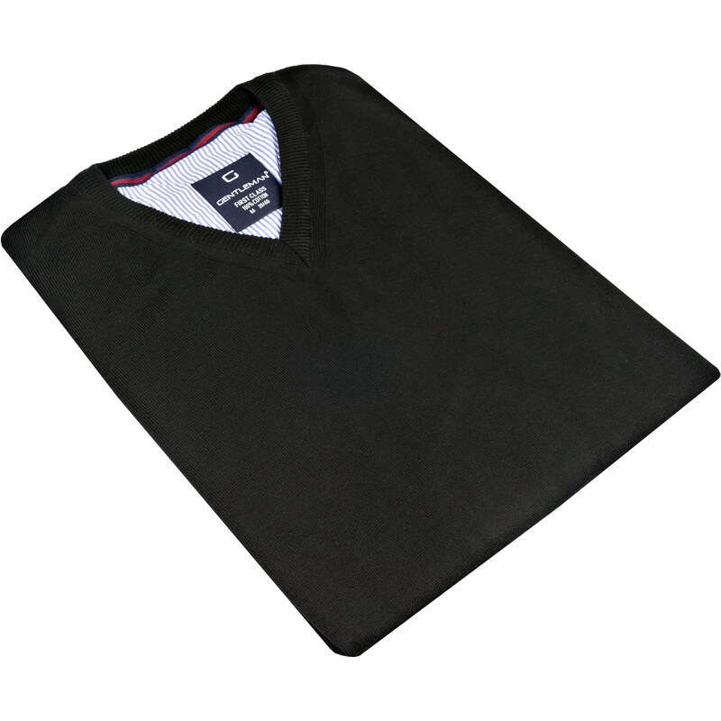 Pánsky bavlnený pulóver čiernej farby