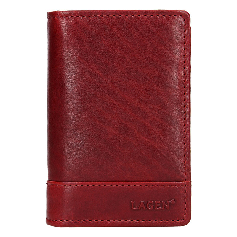 Lagen Kožená dokladovka V-260/T červená 35335660