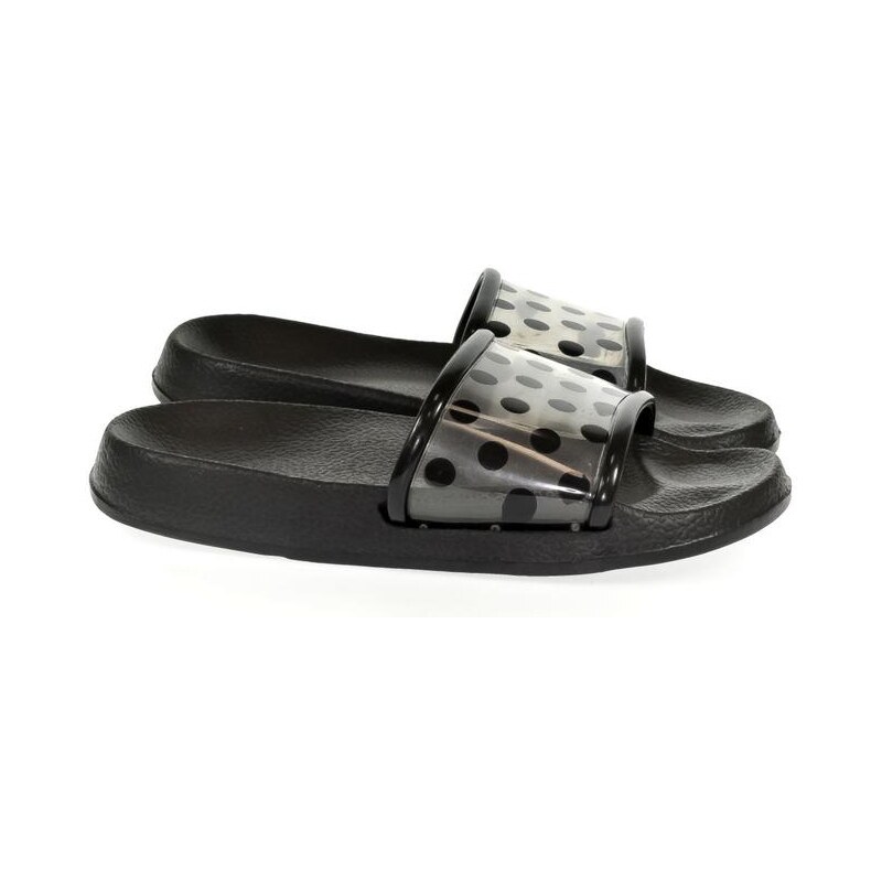 JOHN-C Detské čierne šľapky BELL 23275025