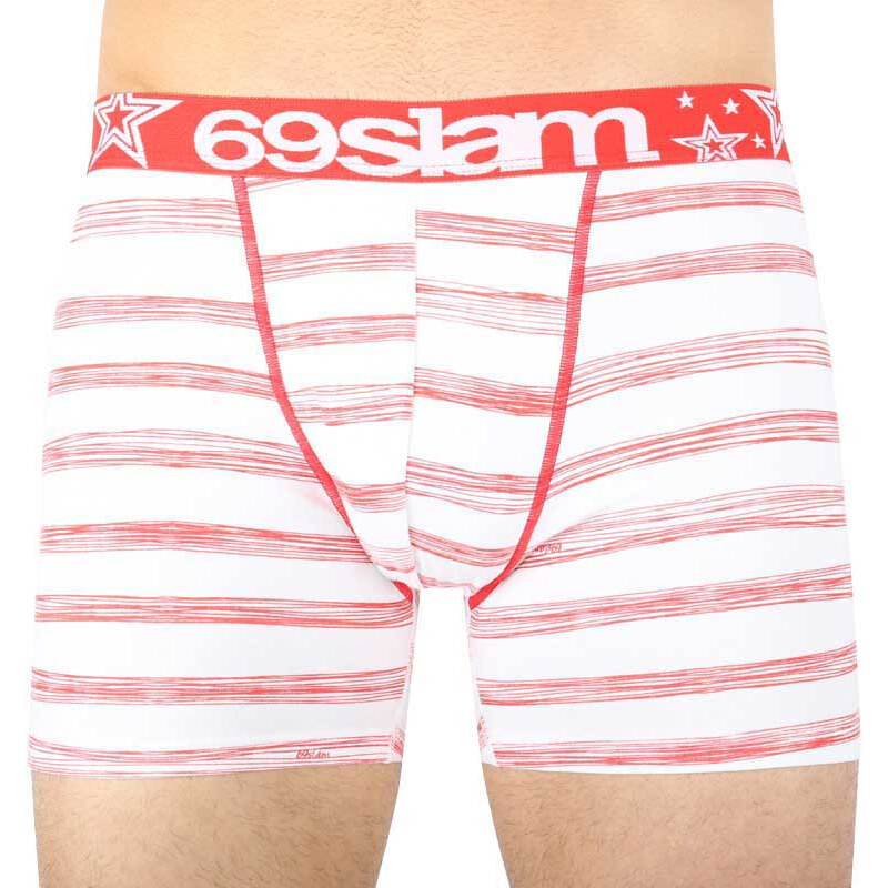 Pánske Boxerky 69SLAM fit stripes red 34409745