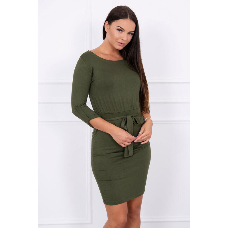 Glara Priliehavé dámske šaty s opaskom 23432085