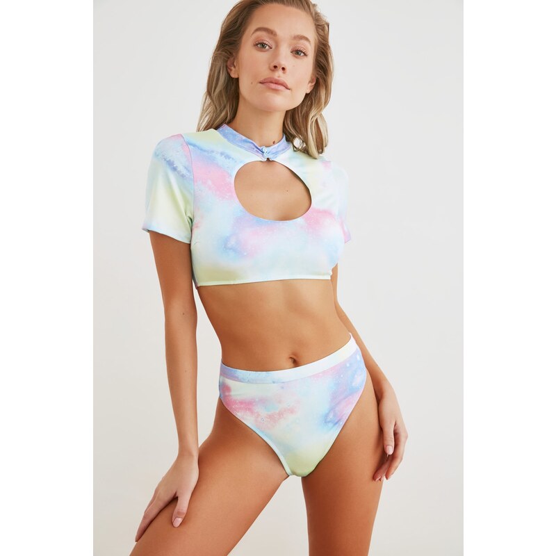 Trendyol Colorful Tie Dye Bikini Bottom 55518306