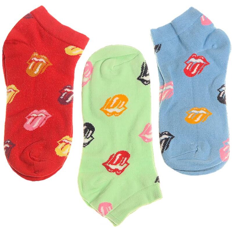 Veselé ponožky s vyplazeným jazykom pánske 3páry 23449372