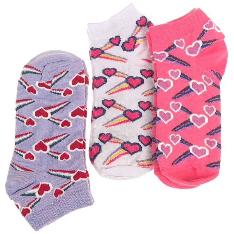 Veselé ponožky Srdiečka dámske 3páry 23452204