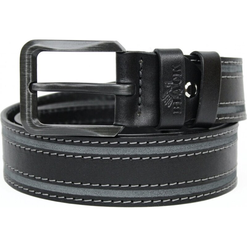 Black Hand Pánsky kožený opasok Black Hand 2115-98 čierny 38065159