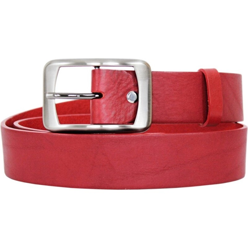 Penny Belts Dámsky kožený opasok 2162R90 červený 37585663