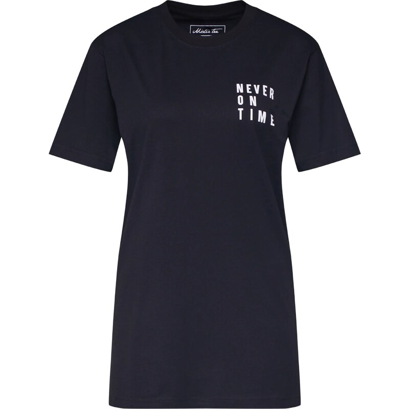 Merchcode Tričko Never On Time čierna / biela 54222331