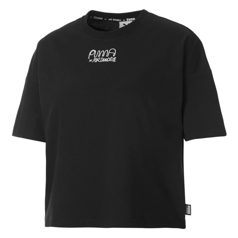Puma x Mr Doodle Women´s Loose Tee - Dámske - Tričko Puma - Čierne - 66355824