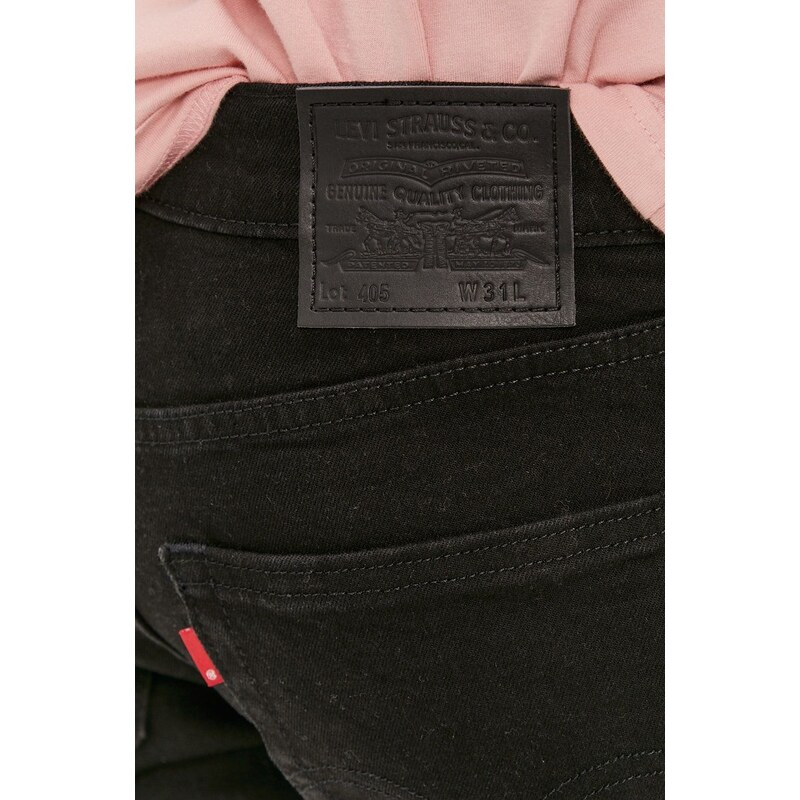 Rifľové krátke nohavice Levi's 39864.0037-Blacks, pánske, čierna farba