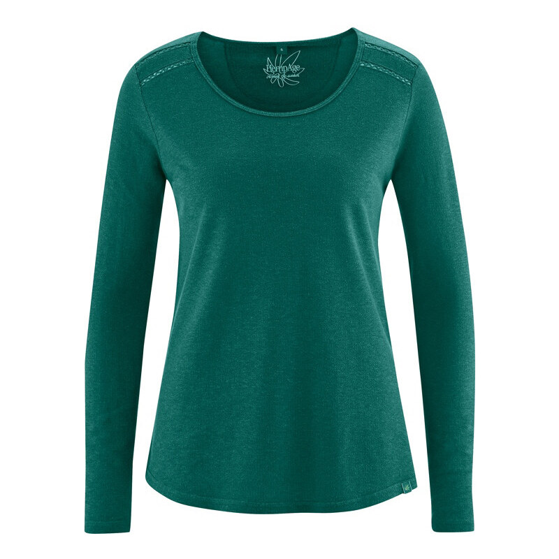 Glara Konopné dámske bio triko s prestrihmi 27190543