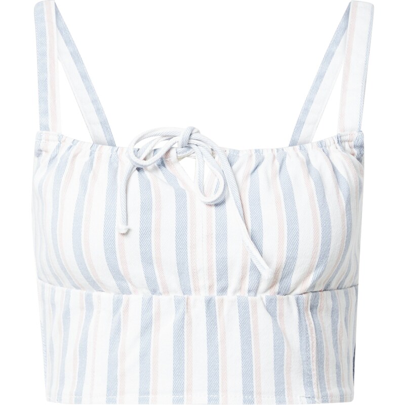 Missguided Top svetlomodrá / pastelovo ružová / biela 63175664