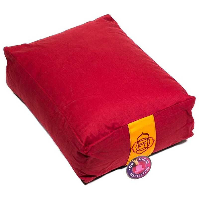 Yogi&Yogini Meditačný vankúš obdĺžnikový červený