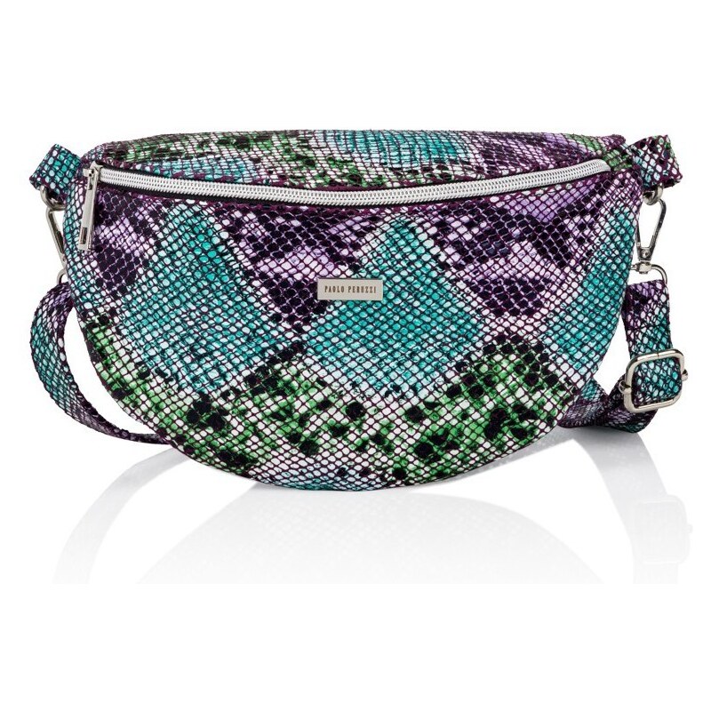 Kožená dámska ľadvinka PAOLO PERUZZI Z-15-A tyrkysová 23556667