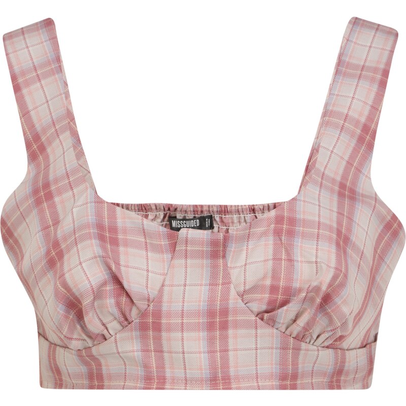 Missguided Petite Top svetlomodrá / rosé / staroružová / svetloružová 56602729