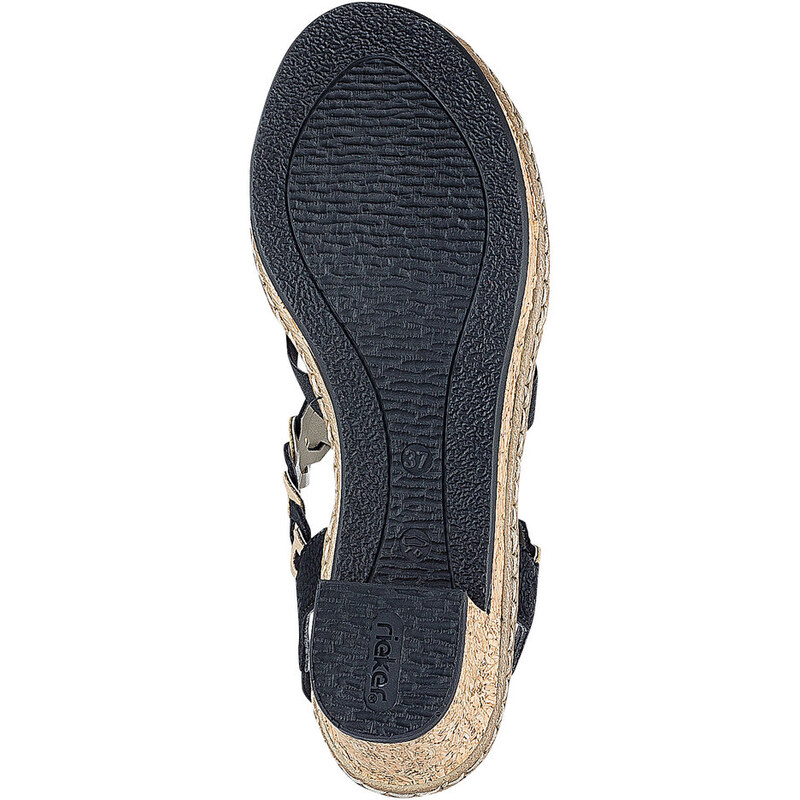 Dámske sandále RIEKER 638C7-00 čierna S3