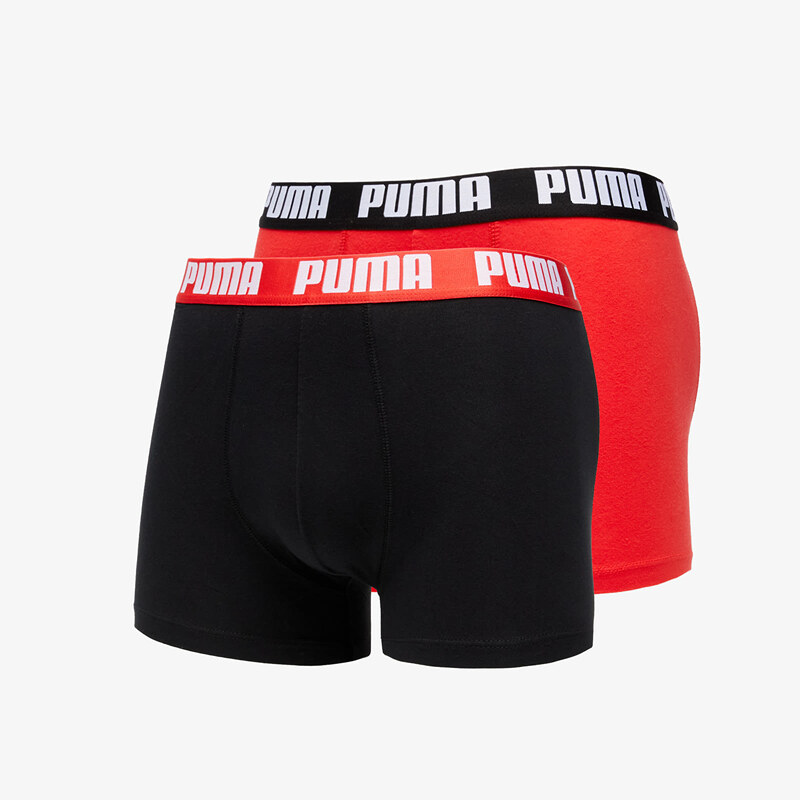 Boxerky Puma 2 Pack Basic Boxers Red/ Black XL 65438005
