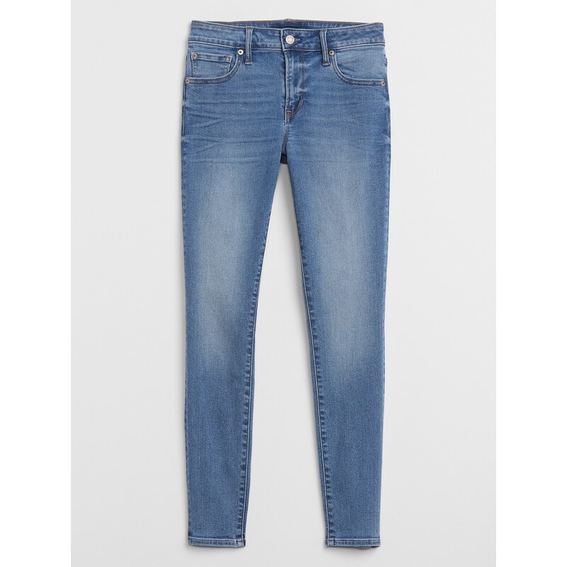 GAP Modré dámské džíny mid rise universal legging jeans 52657731