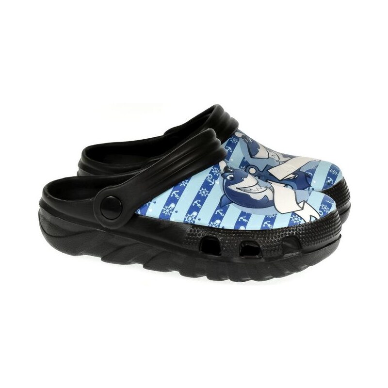 JOHN-C Detské čierne crocsy SHAR 23740769
