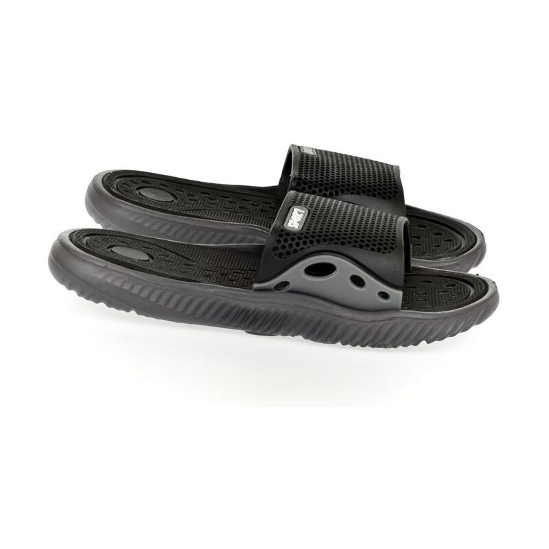 JOHN-C Detské čierno-sivé šľapky IFAN 23740777