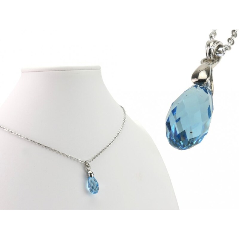 CITY STORM Prívesok Briolette Made With Swarovski s retiazkou - Light 66889126