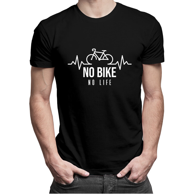 E-shop Garibald No bike no life - Pánske tričko s potlačou