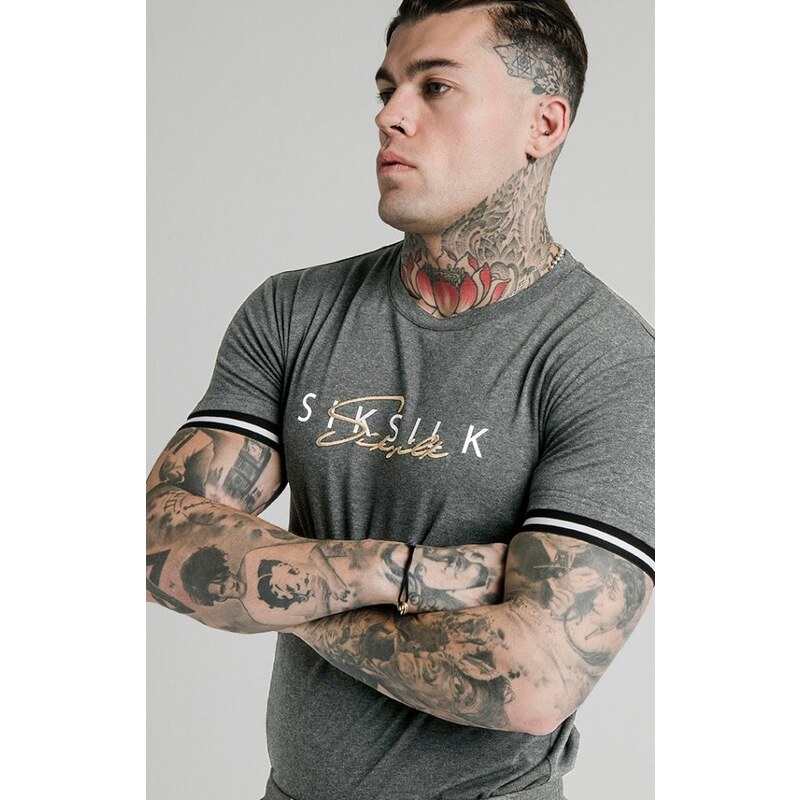 Pánske tričko SikSilk S/S Signature Tee - Grey
