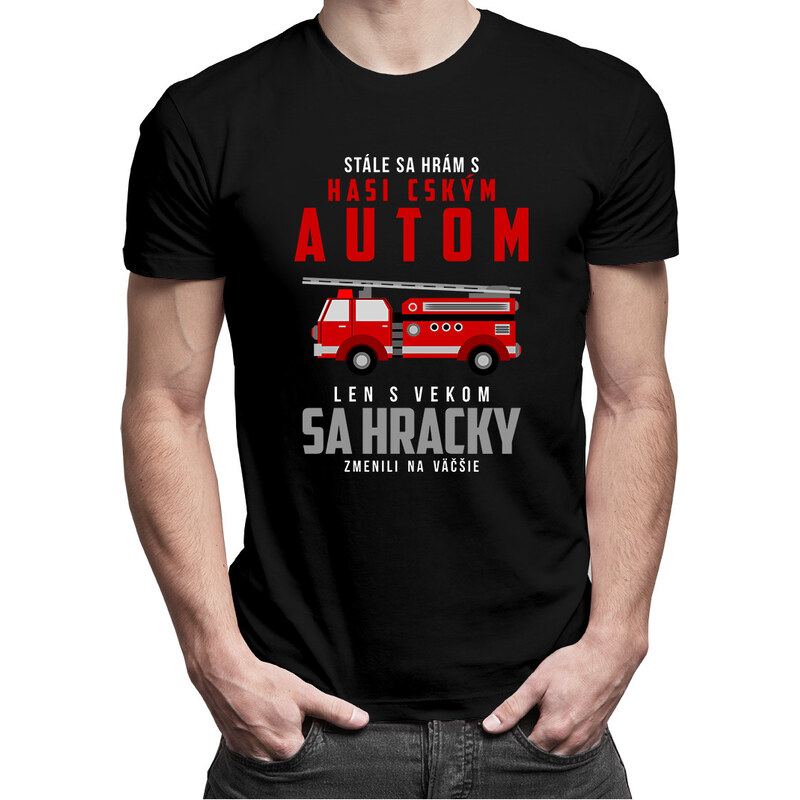 E-shop Garibald Stále sa hrám s hasičským autom - pánske tričko s