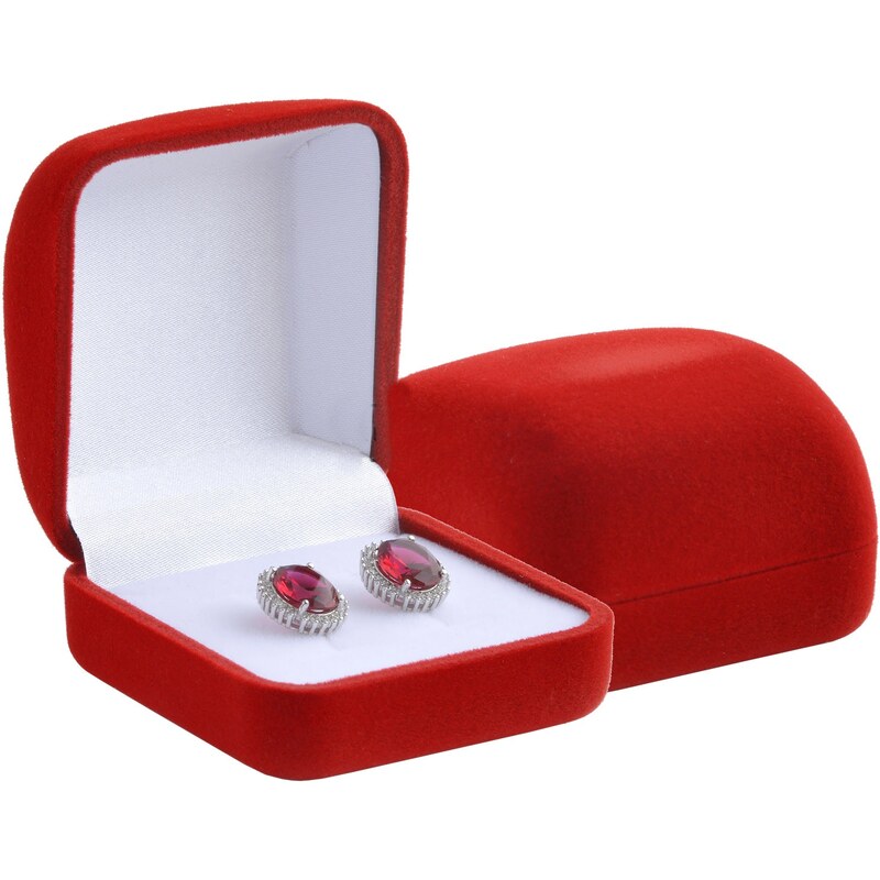 Olivie Zamatová červená krabička na náušnice 5127 23901370