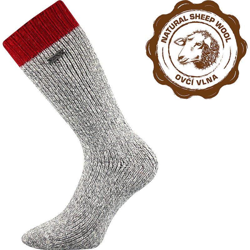 HAUMEA extra teplé vlnené ponožky VoXX Tm. červená 39-42 1 pár 26458859