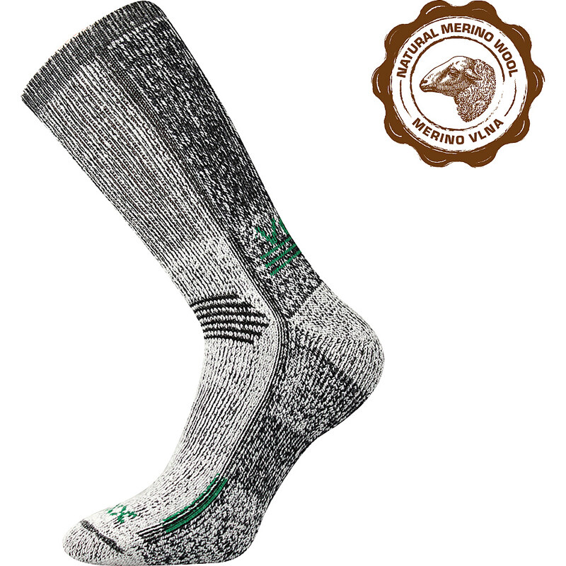 ORBIT extra teplé vlnené merino ponožky VoXX Zelená 35-38 1 pár 26458628
