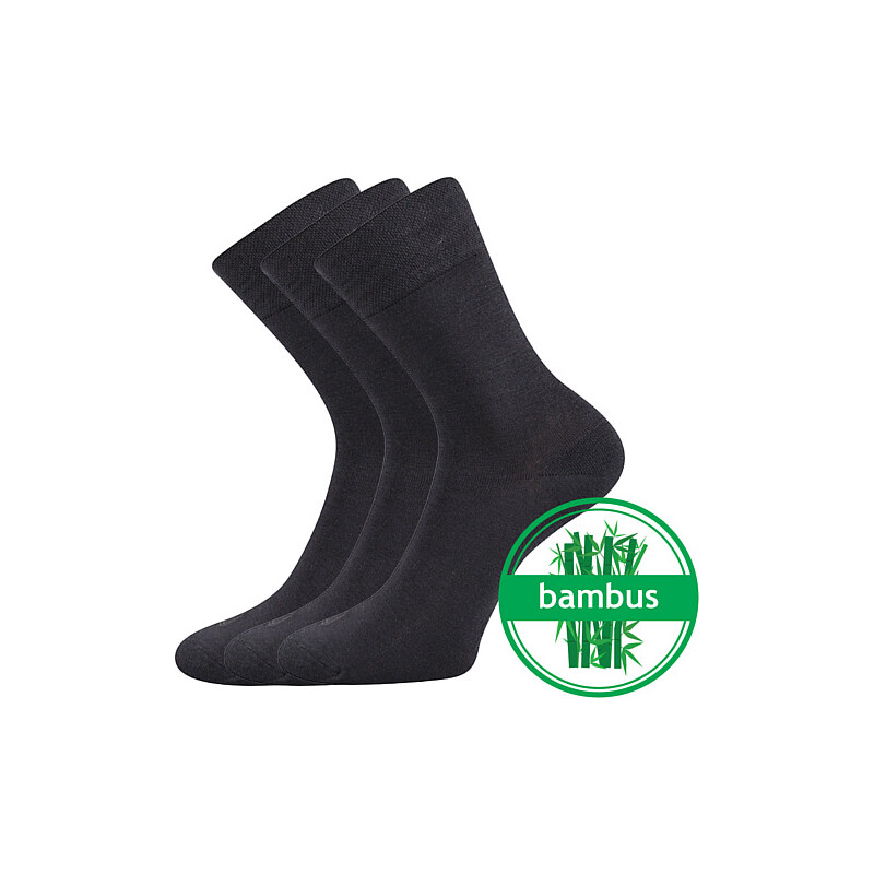 DELI klasické bambusové antibakteriálne ponožky Lonka Tm. sivá 43-46 3 26251879