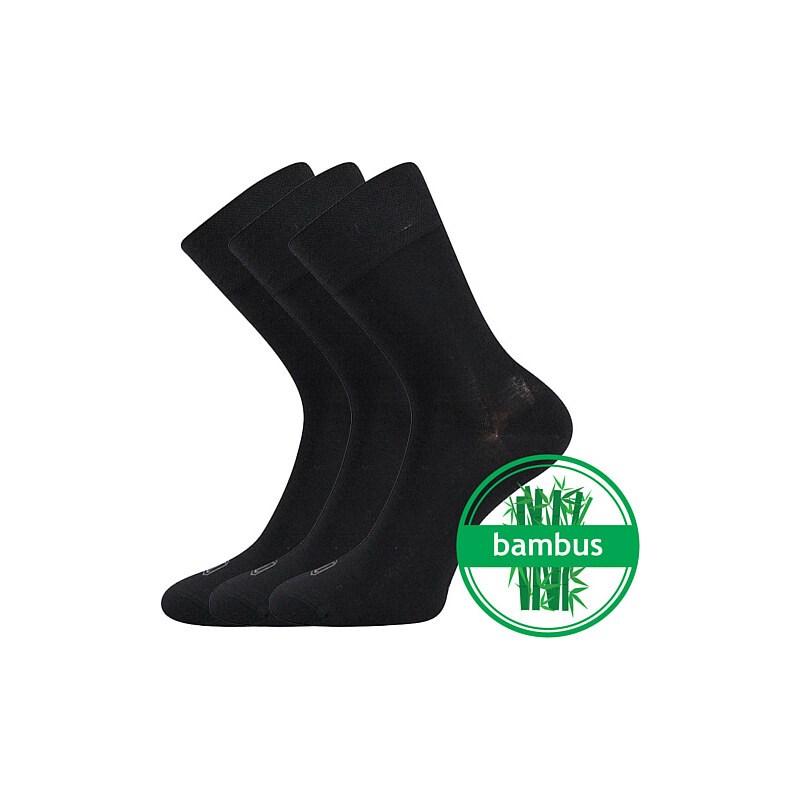DELI klasické bambusové antibakteriálne ponožky Lonka Čierna 35-38 3 26458910